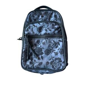 No Boundaries mini sling backpack blue floral travel purse